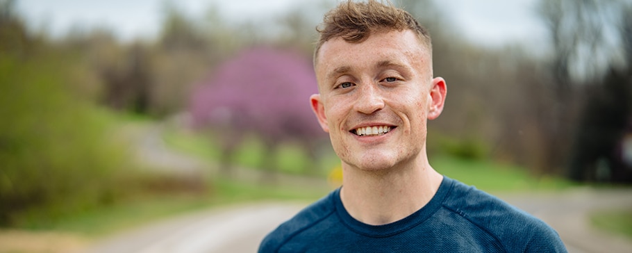 Hemophilia A patient Zach Mullins Hemophilia A Patient, Zach Mullins, smiling